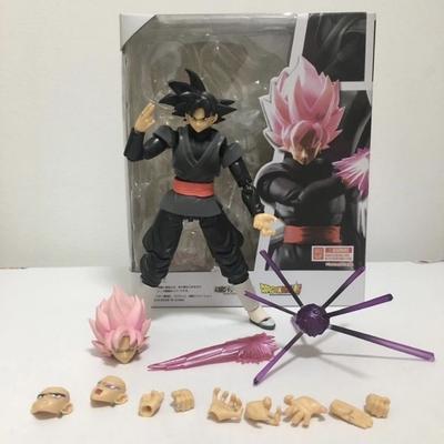 SHF Dragon Ball Super Супер Сайян Розовые Волосы Сон Гоку Артикулированные Суставы Подвижная ПВХ Фигурка Коллекционные Игрушки 16см