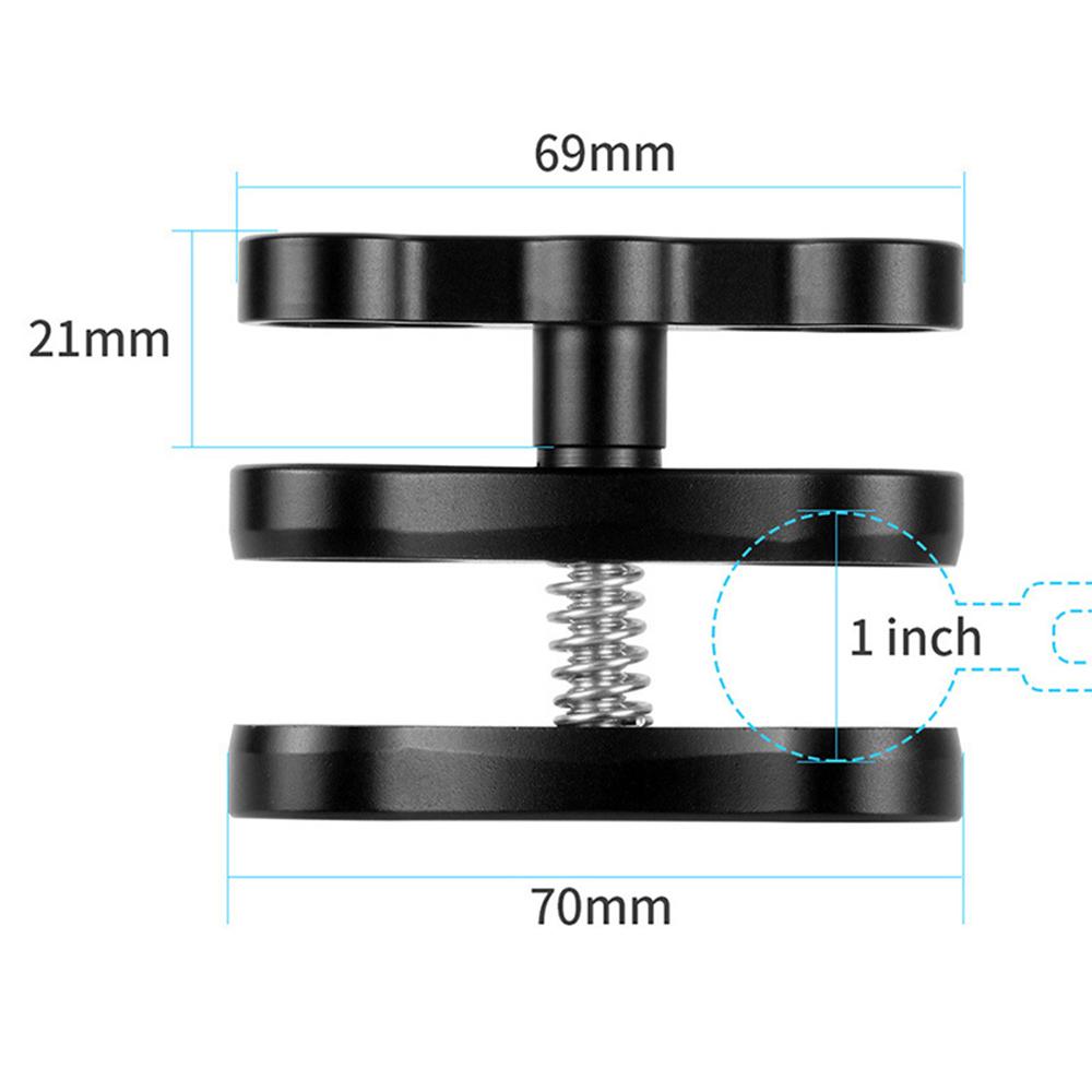 1 Inch Ball Clamp Aluminum Alloy for Underwater Light Arm Tray Scuba Diving Photography Camera Mounting