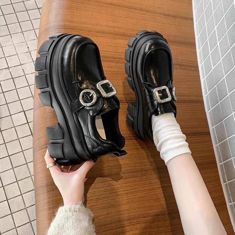 Fashion 8CM High Platform Women Sneakers Autumn Thick Sole Casual Dad Shoes Walking Chunky Shoes Woman Leather Sneakers Zapatos Mujer