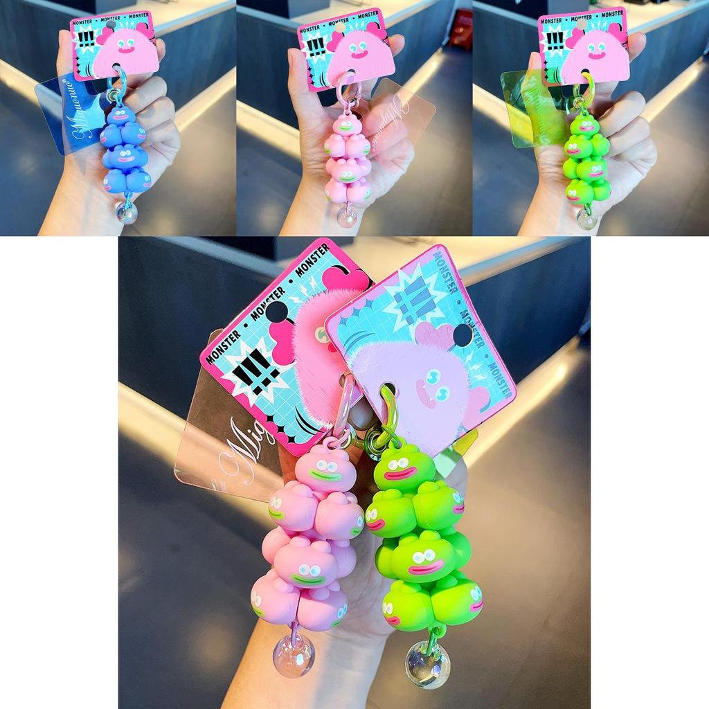 Милая серия брелоков «Семья монстров» Очаровательный зеленый мультяшный аксессуар для сумки Модный