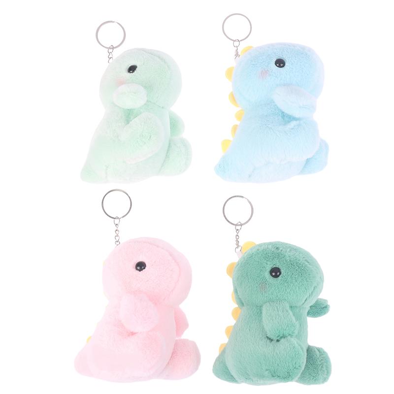Cute Dinosaur Plush Toy Cartoon Doll Pendant Keychain Car Bag Key Ring Decor