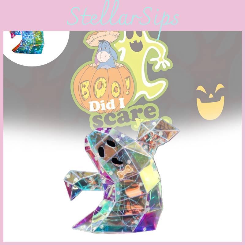 Прозрачное Цветное 20см Украшение Призрак на Хэллоуин для Создания Жуткой Атмосферы