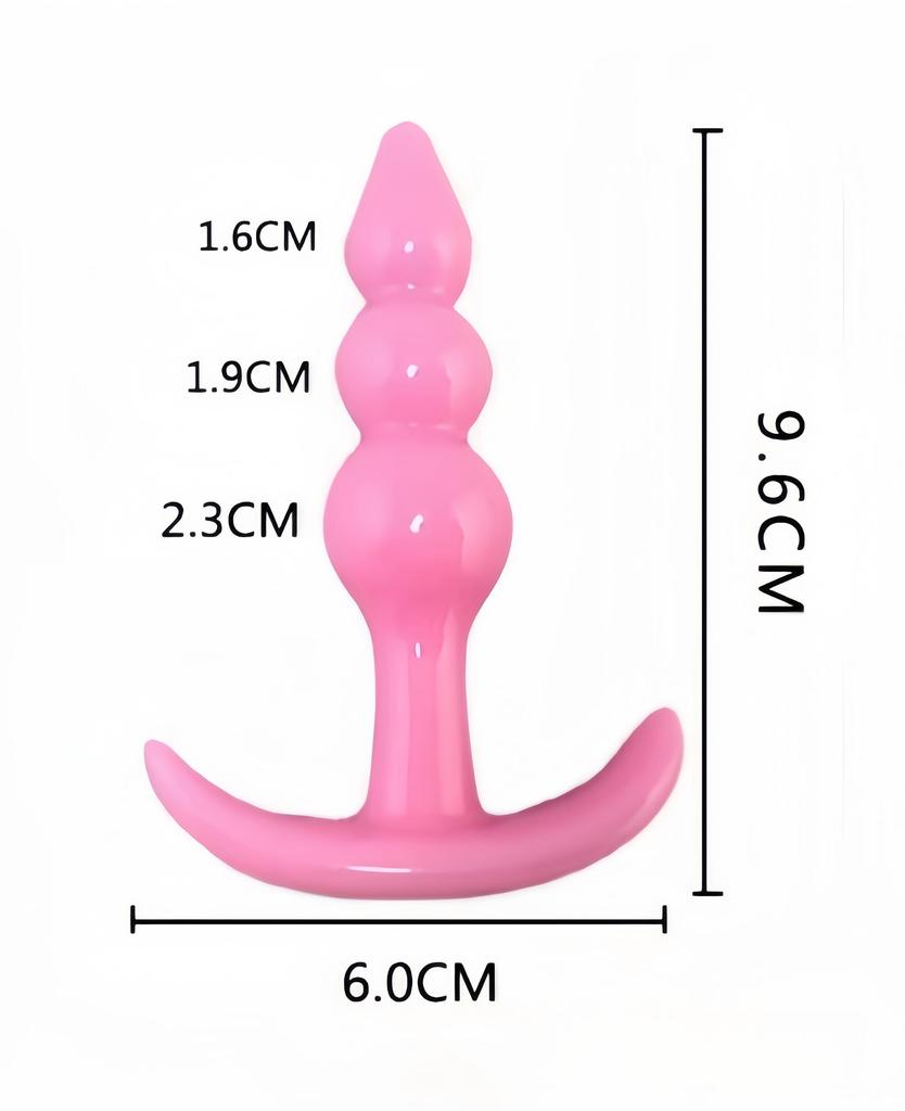 Anal Development Set for Beginners Vibe Anal Plug Anal Unisex Expansion Training Adult Goods [Popular] 6-piece [Anal + + Beads] (Purple)