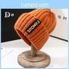 Letter Knitted Winter Hat For Women Winter Koreana Style Knit Warm Hat For Daily Use