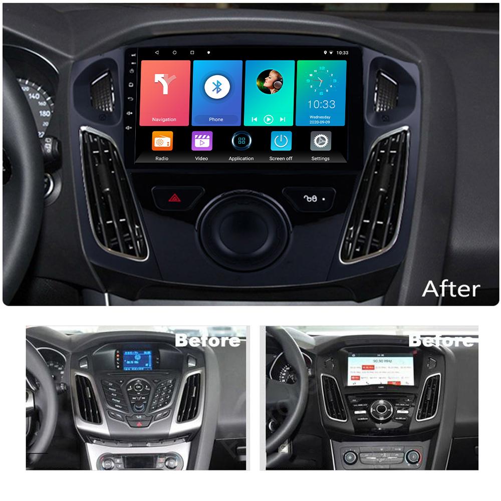 Android 2 Din Car Multimedia Player For Ford Focus 2011-2019 Head Unit Stereo Carplay GPS Navigation BT WIFI 4+64GB
