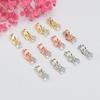 10pcs 18k Gold Ear Clip Converter Painless Invisible Spiral Diamond Without Ear Piercing Ear Clip DIY Earrings Ear Clip Accessories