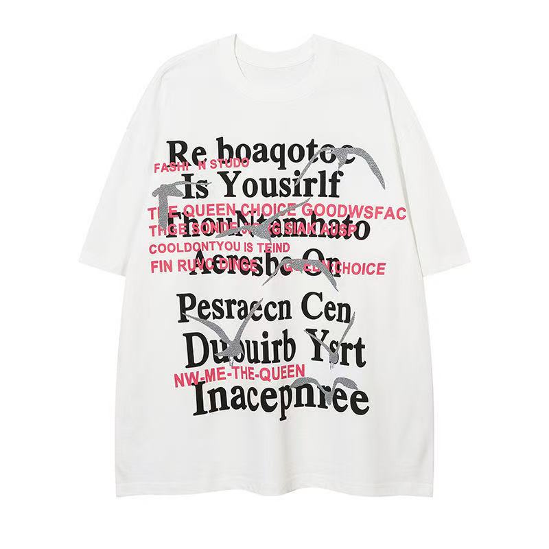 Футболка унисекс с принтом «Both Sides Creativity», свободная футболка с короткими рукавами из хлопка