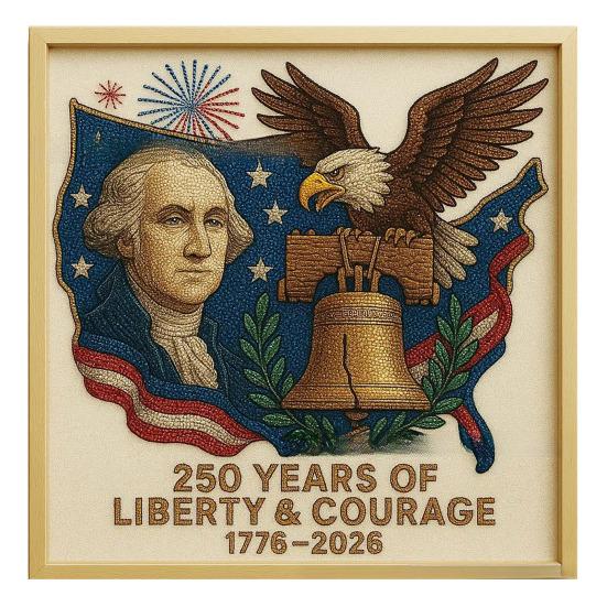 250th Anniversary Diamond Art Kit Celebrating 250 Years of American Freedom DIY Rhinestone Craft