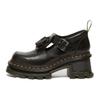 Dr. Martens Leather Fashion Chunky Heel Metal Buckle Casual Shoes Women Shoes Black 31494001