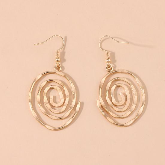 1 пара женских сережек-крючков, полые вихревые формы, гладкие полированные украшения для ушей, ювелирные изделия, серьги для отпуска, висячие серьги для вечеринок, висячие серьги на работу
