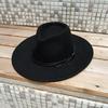 Черный Шляпа-Цилиндр из Шерсти с Широкими Полями для Мужчин и Женщин, Универсальная Осенью и Зимой, Британская Ретро Шляпа-Котелок с Плоским Верхом, Европа и Америка