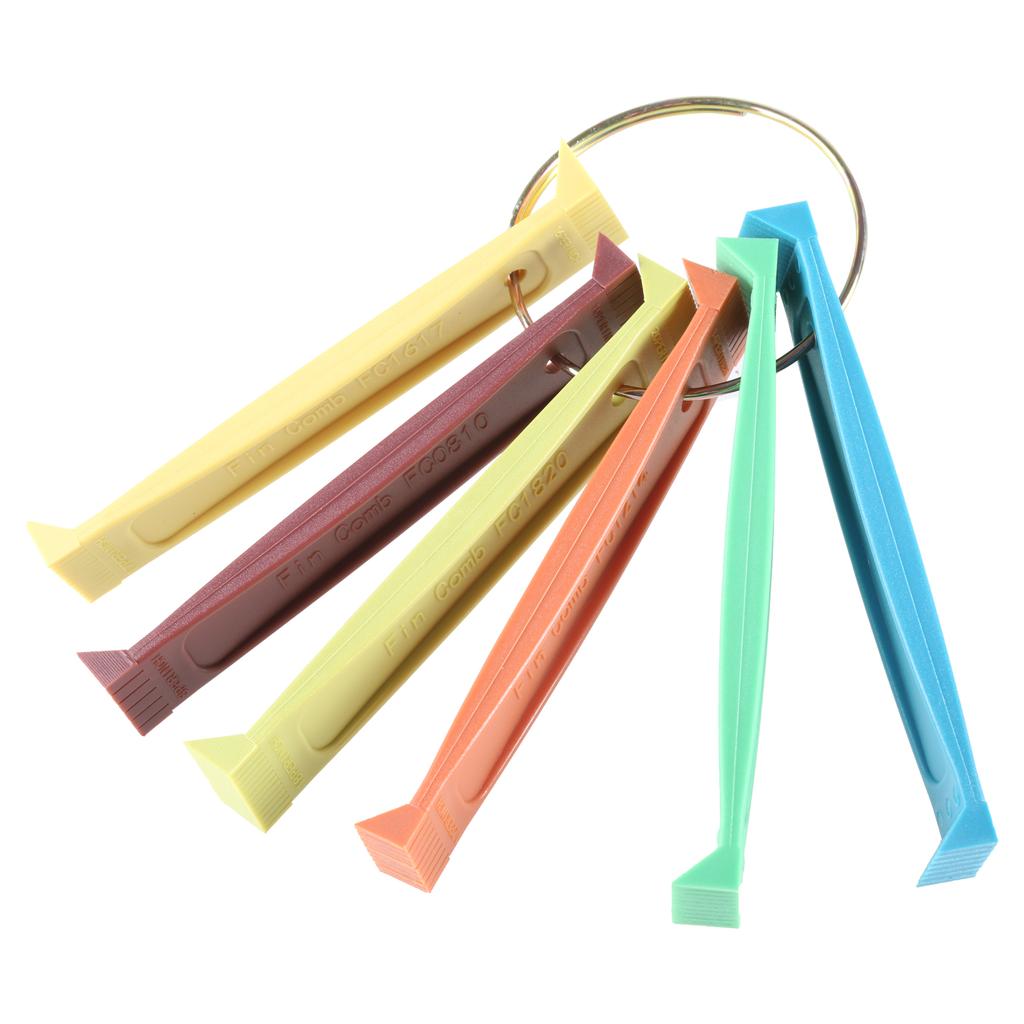 Набор для чистки гребней для ребер кондиционера Щетка для чистки змеевика HVAC Различные гребни для ребер Инструмент для выпрямления ребер конденсатора