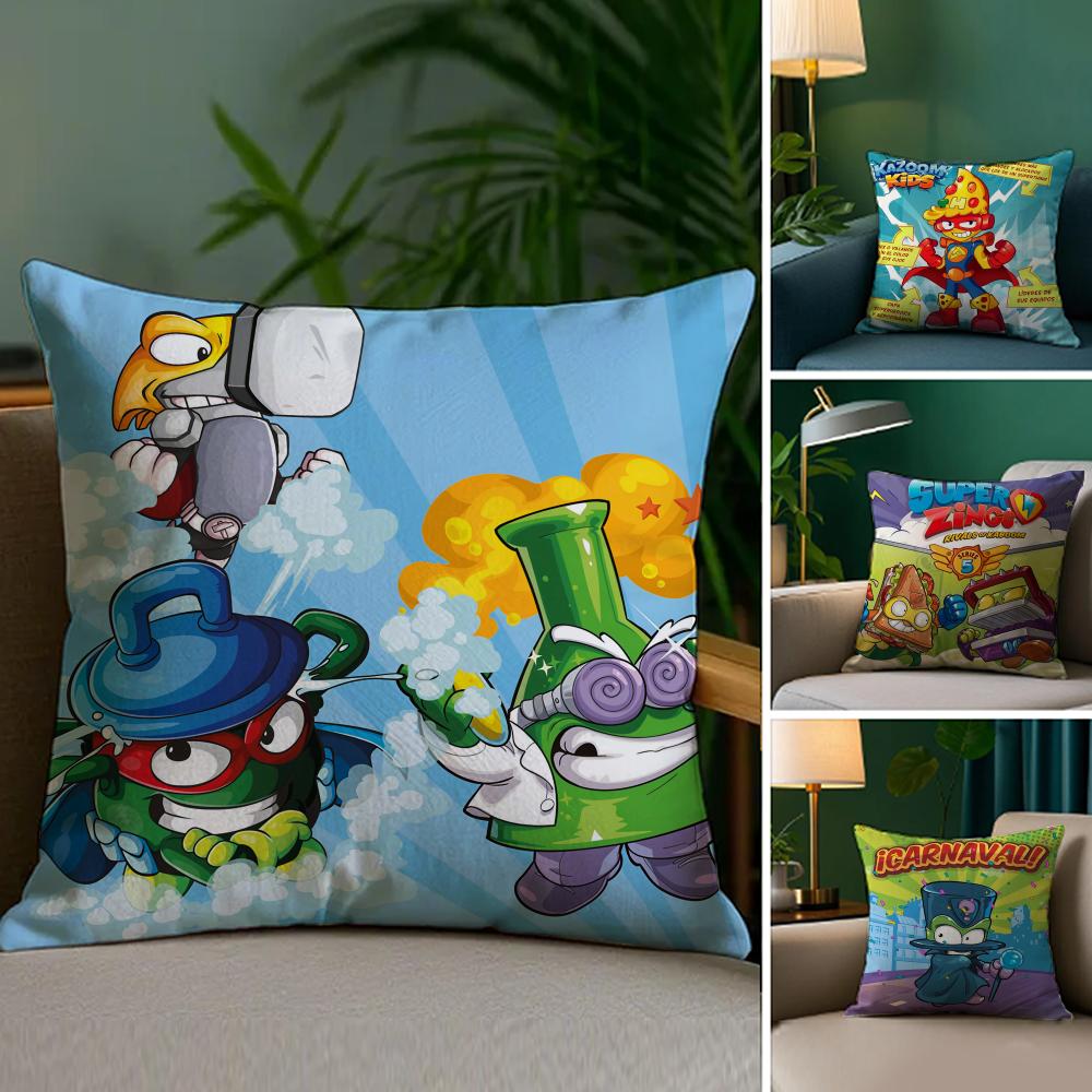 SSuper ZZings CARTOON Pillow Case Silky Elegant Comfort Sofa Bed Invisible Zipper