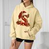 Women's Casual Comfortable Long-Sleeved Christmas Letter-Printed Warm Hooded Crew-Neck Sweatshirt