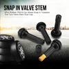 4PCS Rubber Tubeless Tire Valve Stem Black Tire Air Valve Wheel Valve Stem  Maintenance Technician
