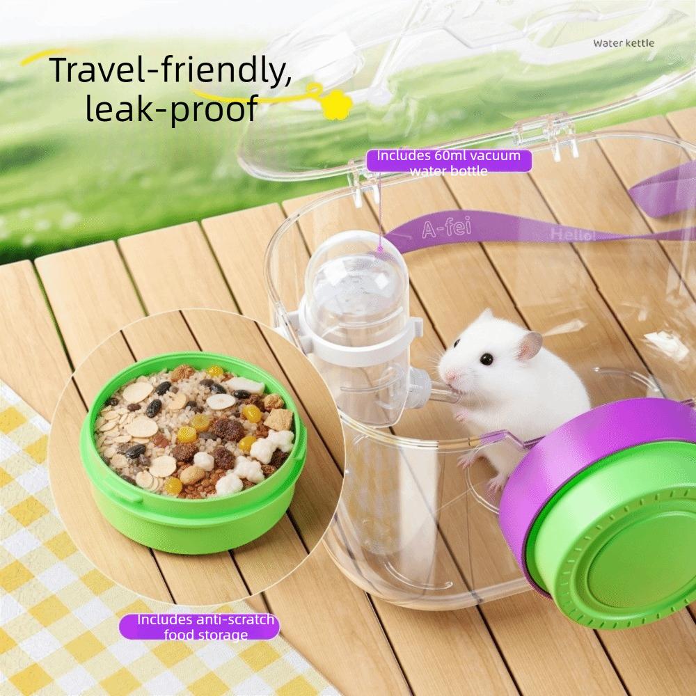 Transparent Pet Outgoing Cage Ventilated Hamster Carry Bag Pet transfer bag  Spring Outing