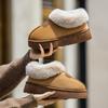 Snow Boots Women Wear Thick-soled Non-slip Piled Thickened Couple Cotton Slippers Home Plush Bag and Cotton Shoes In Winter