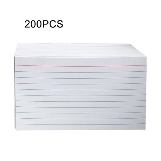 200 листов, маленькие толстые учетные карточки с линейкой, подвесное отверстие, горизонтальная внутренняя страница, бумага для сообщений, офисные принадлежности
