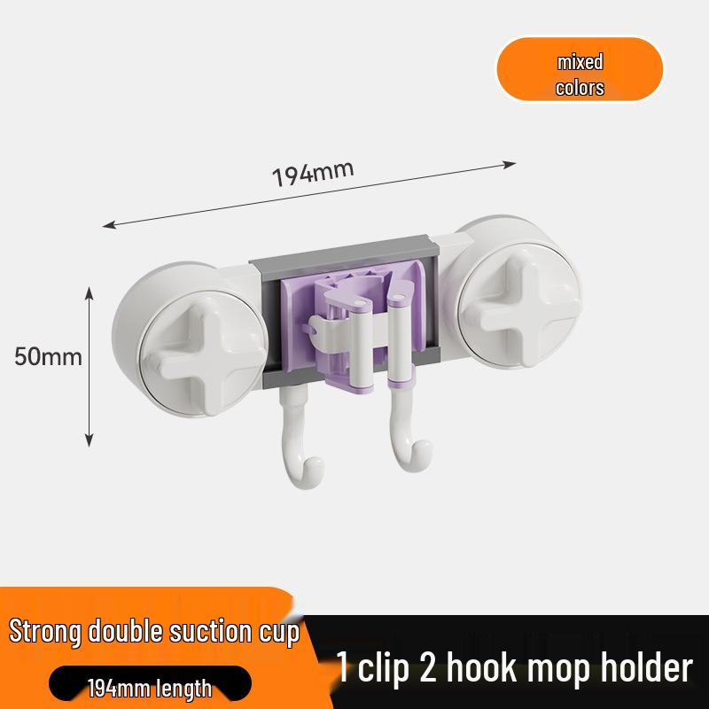 Настенный держатель для швабры и метлы на присосках - Без сверления, Роскошное хранение