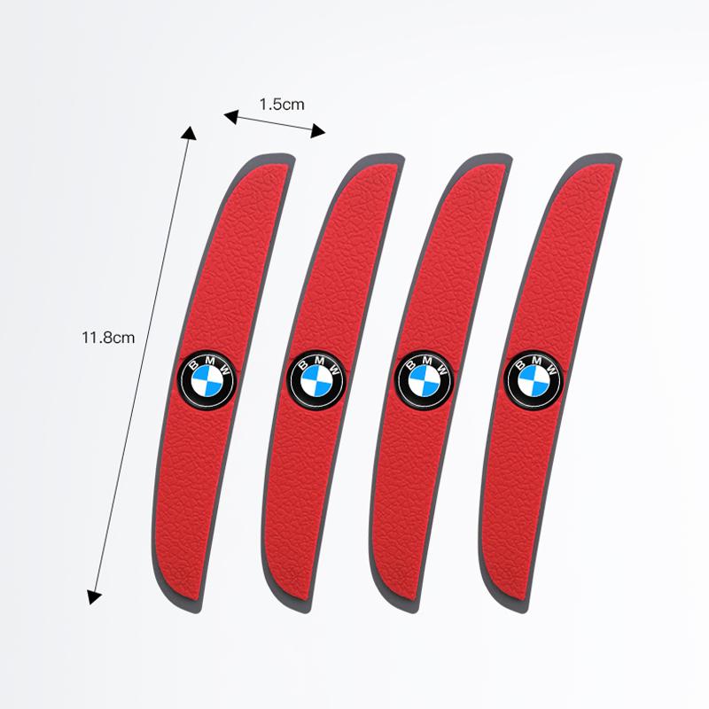DJSA5 4Pcs Rubber Anti Collision Strip Car Body Protector Stickers For BMW 50th Performance F40 E90 F20 E70 E39 E36 E92 X3 X1 X2 X5 X6