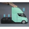 1/24 Scale Tesla Semi Truck Trailer Metal Alloy Diecast Truck Trailer Model Sound & Light Collection Car Model Toy Gift with Boys C325