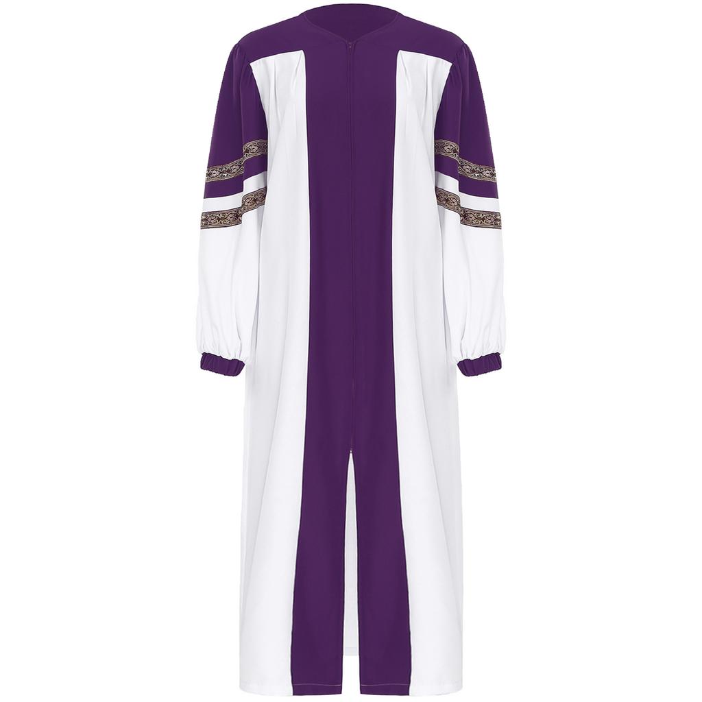 Womens Church Clergy Dress Choir Robe Minister Loose Fit Maxi Dress Priest Preacher Liturgical Dresses Dance Performance Costume