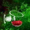 1Pcs Gardening Vase Waterweed Red Worm Feeder Plant Cup With Suction Holder Fish Tank