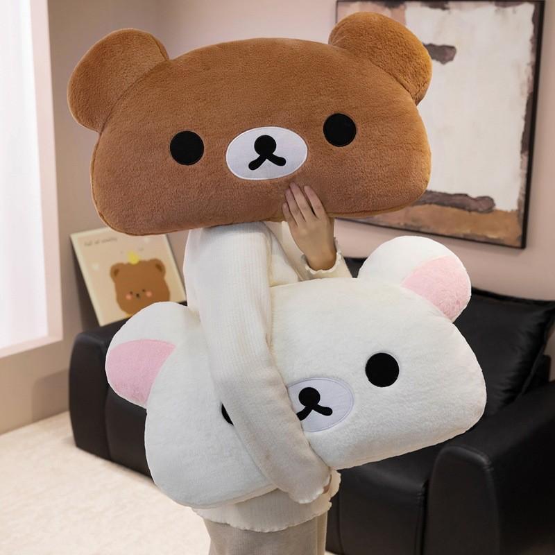 Plush Rilakkuma Pillow For Kids And Teens Soft Cotton Bed Cushion For Dorm Room Decor