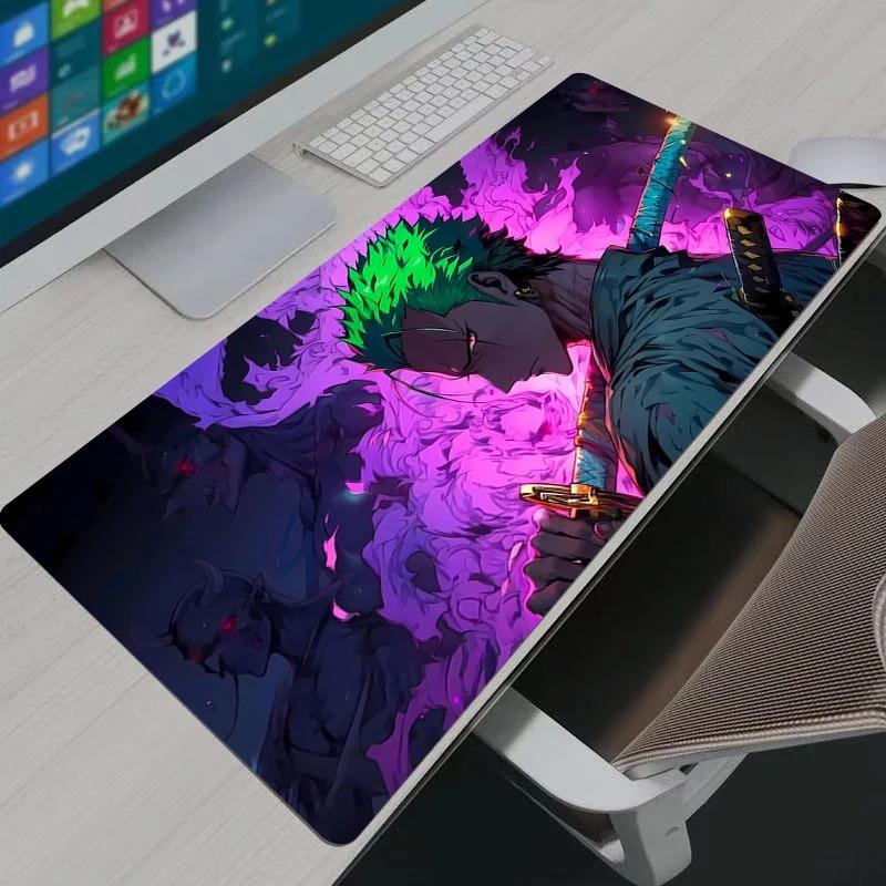 Anime Gaming Accessories Mousepad Large Carpet Gamer PC HD Computer Mouse Pad Keyboard Desk Mat Mausepad One Piece Zoro