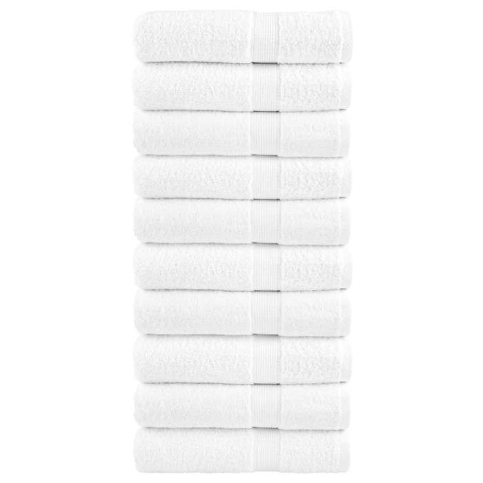 VidaXL Essuie-mains de Qualité Supérieure 10 pcs, Serviettes de Bain, Serviettes à Main, Débarbouillettes de Salle de Bain, 137126