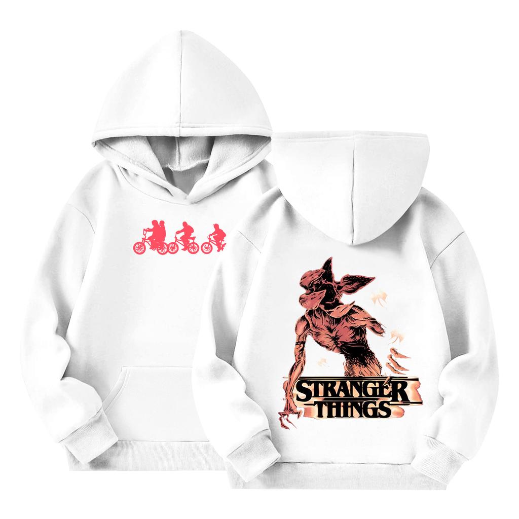 Детский пуловер с длинным рукавом, свободного кроя, с принтом букв, капюшоном на шнурке