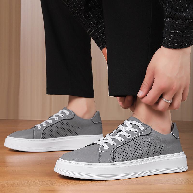 Fashion Versatile Trainers Tenis Masculino Genuine Leather Men's Summer Shoes Breathable Sneakers New Arrival Male Skateboard Footwear