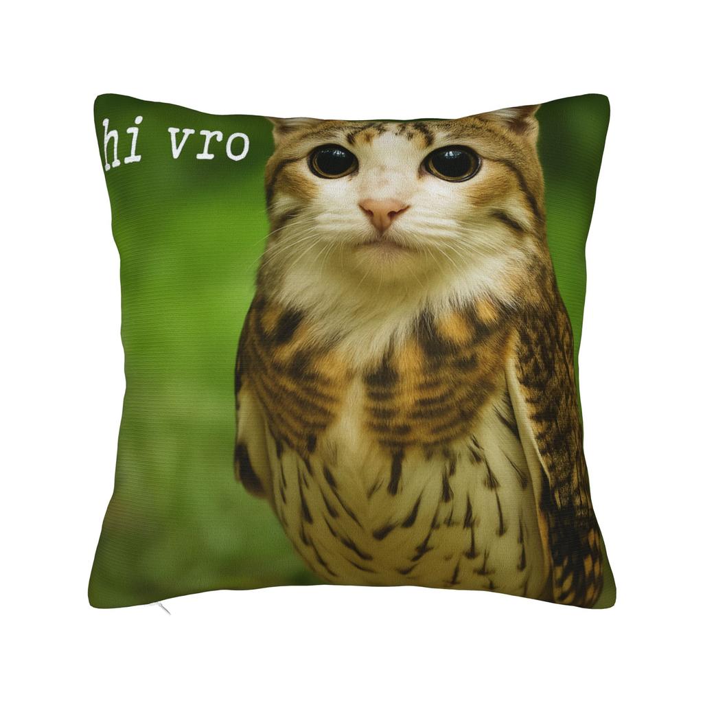 Pillow Cover Internet Famous Meowl Cat Owl Meme  Morden Pillow Case For Sofa Home Decoration Pillowcases