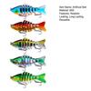 5 шт. многосоставных рыболовных приманок Swimbait с тройными крючками, реалистичные яркие цветные многоразовые жесткие приманки, искусственные приманки