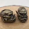 1 шт. Статуэтка головы орка Адский рев Латунная бусина-нож EDC Аксессуары для улицы DIY Плетеный шнурок Подвеска Ювелирные изделия Панк Браслет Шармы