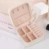 Mini Jewelry Storage Box Travel Earrings Necklace Jewelry Box Compact Ring Packaging Zipper Clamshell Jewelry Box