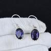 Amethyst Gemstone 925 Sterling Silver Earring, Boho Silver Jewelry Dangle Earrings, Gifts For Thanksgiving Gifts For Her
