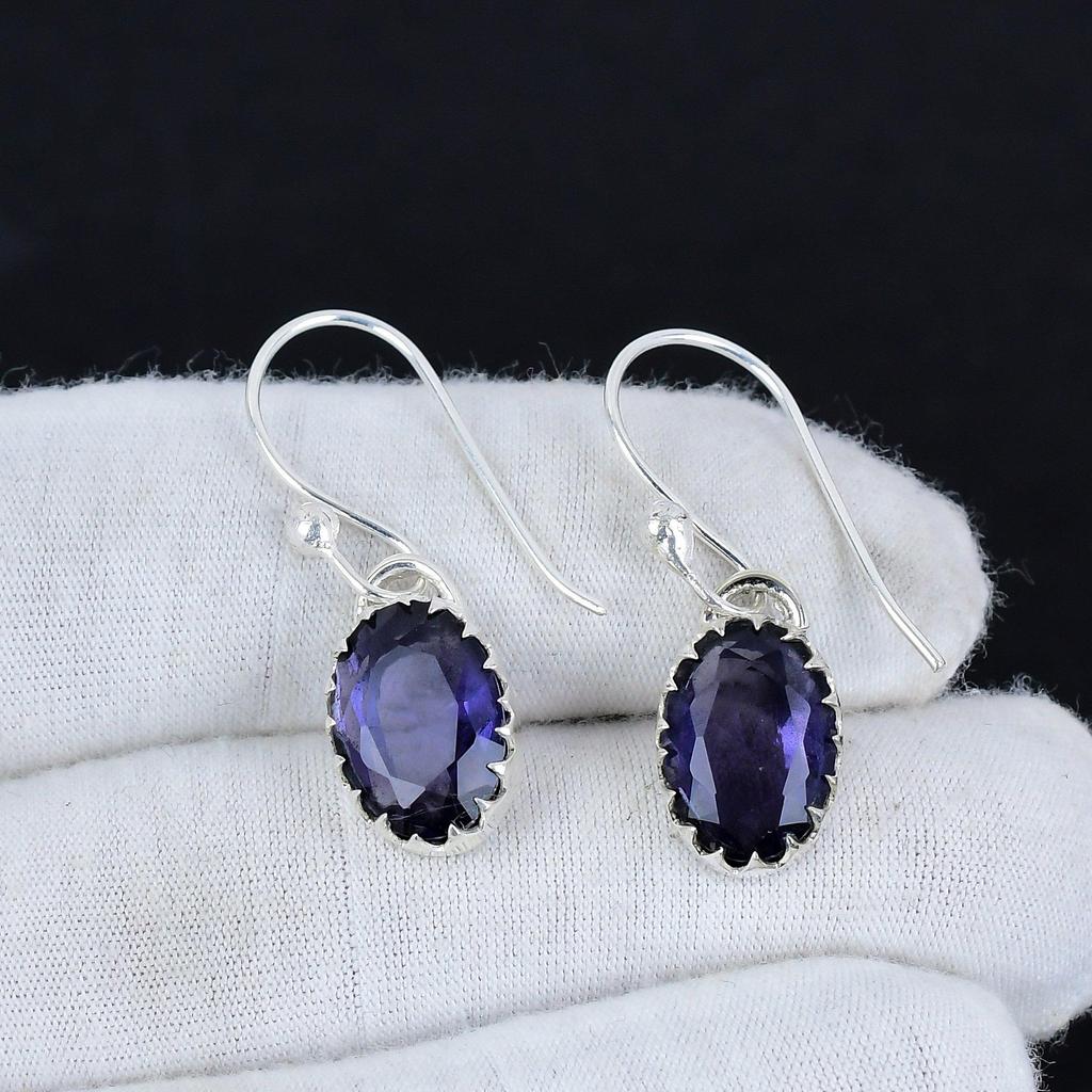 Amethyst Gemstone 925 Sterling Silver Earring, Boho Silver Jewelry Dangle Earrings, Gifts For Thanksgiving Gifts For Her