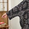 DIMANAF Новое Женское Платье Большого Размера Весна Лето Длинное Свободное Базовое Винтажное Оверсайз С Длинным Рукавом Макси Цветочное 2026