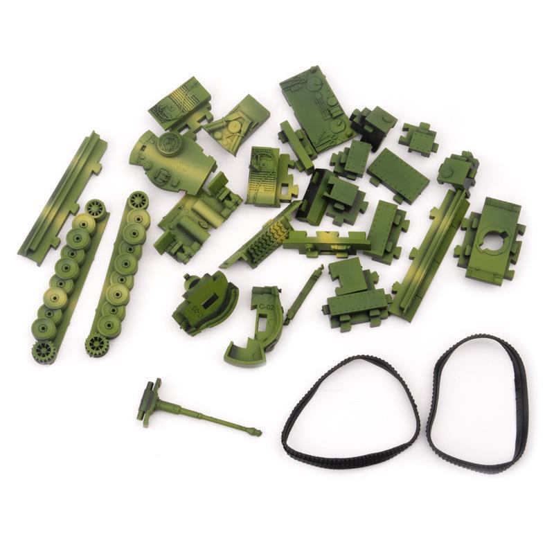 Конструктор 4D Сборная Военная Модель 1/72 Танк Тигр ВОВ Квадратная Головоломка Собираемые Кубики Игрушки для Детских Подарков Дети