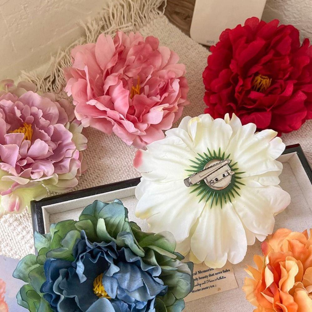 Chinese Style Flower Hairclip Fabric Handmade Accessory Vintage Hair Accessories  Daily Dress