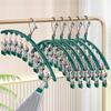 10 Clips Stainless Steel Sock Clip Pace-Saving Arc Sock Drying Rack Windproof Non-slip Clothes Rack Underwear Clip Towel Hanger