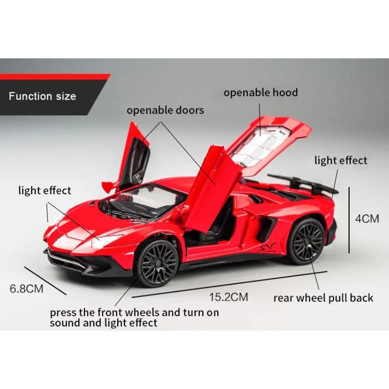 1/32 Lamborghini LP770 автомобиль литой спортивный автомобиль модель литой звук супер гоночный подъемный хвост детская игрушечная машинка для детей мальчик подарок