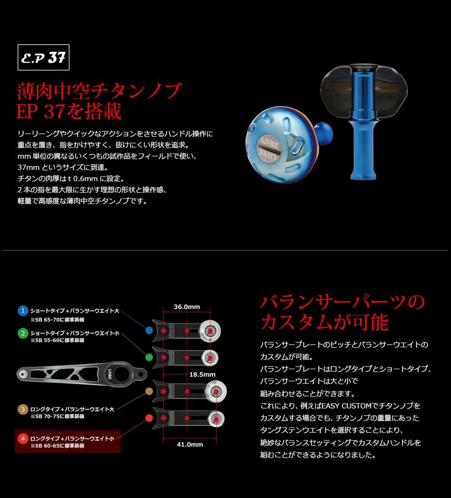 LIVRE SB 60-65 Shimano Right-Handed Reel (Gunmetal Plate + Red G)