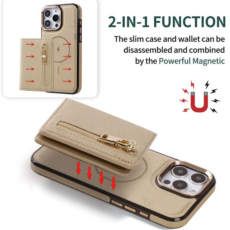 IPhone17AIR Магнитный чехол-книжка два-в-одном с металлической рамкой камеры и кнопками