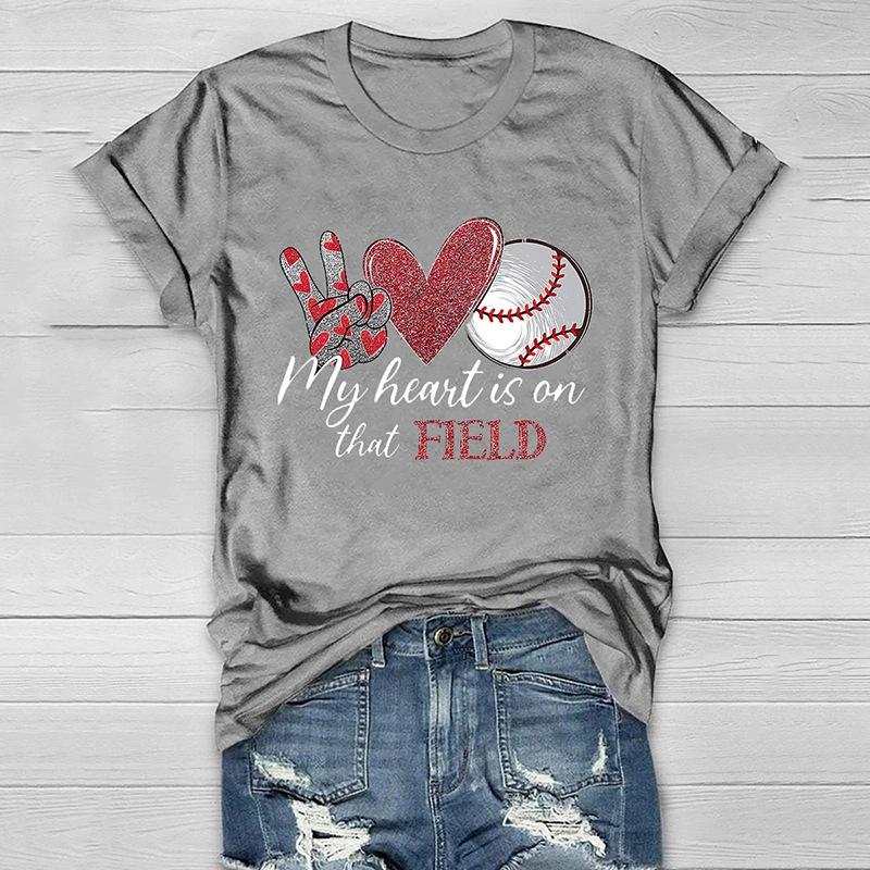 Футболка Shiying с круглым вырезом, женская, вельветовая, с принтом текста