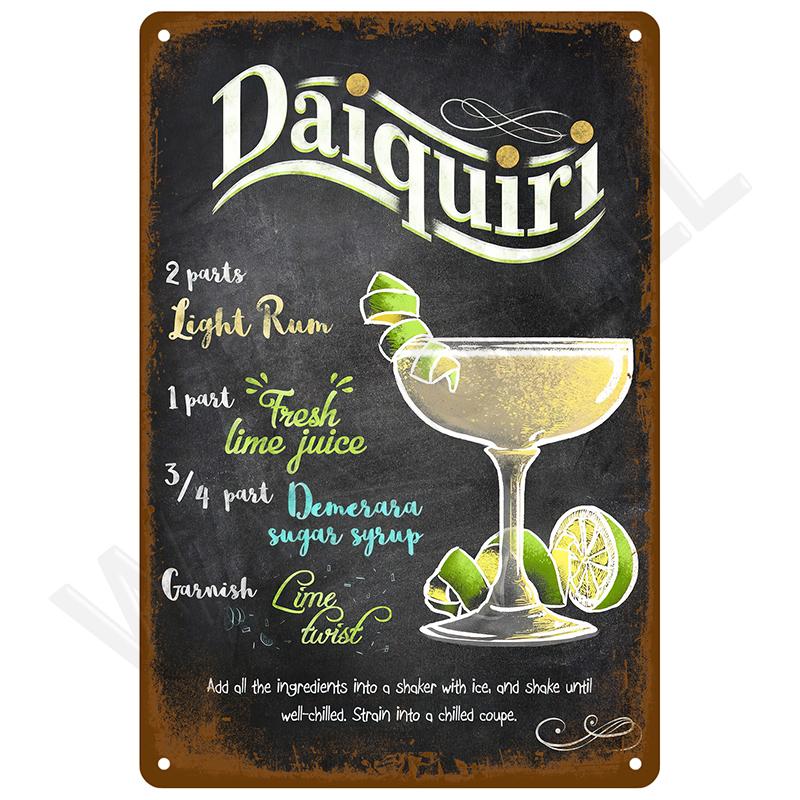 Vintage Bar Metal Signs Bathroom House Living Room Home Retro Wall Decorations Items Luxury Decor Interior Art Posters Tin Signs