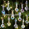 12-Piece Multicolor Crystal Ball Ornaments for Christmas Tree, Party, Wedding, and Home Decor.