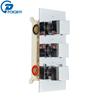 Brushed Gold Thermostatic Shower Mixer Valve Brass 3-ways Mixer Valve Thermostate Control Valve Wall Concealed Shower Valve