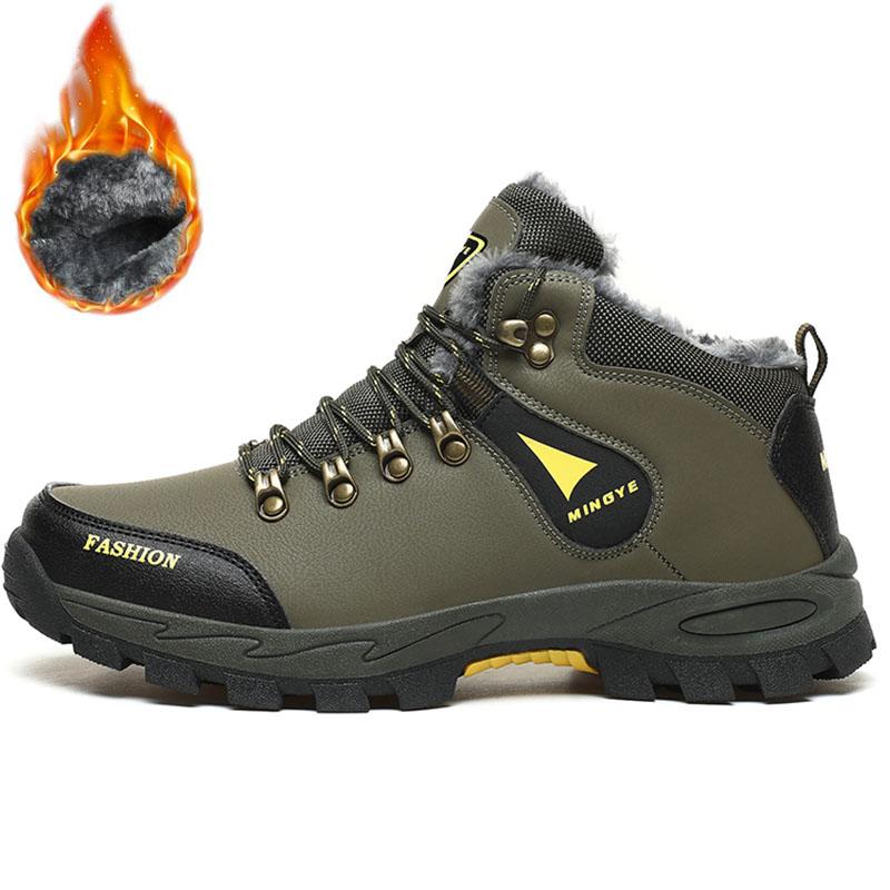 Мужская зимняя обувь с высоким берцем, уличная походная обувь, обувь большого размера 39–47